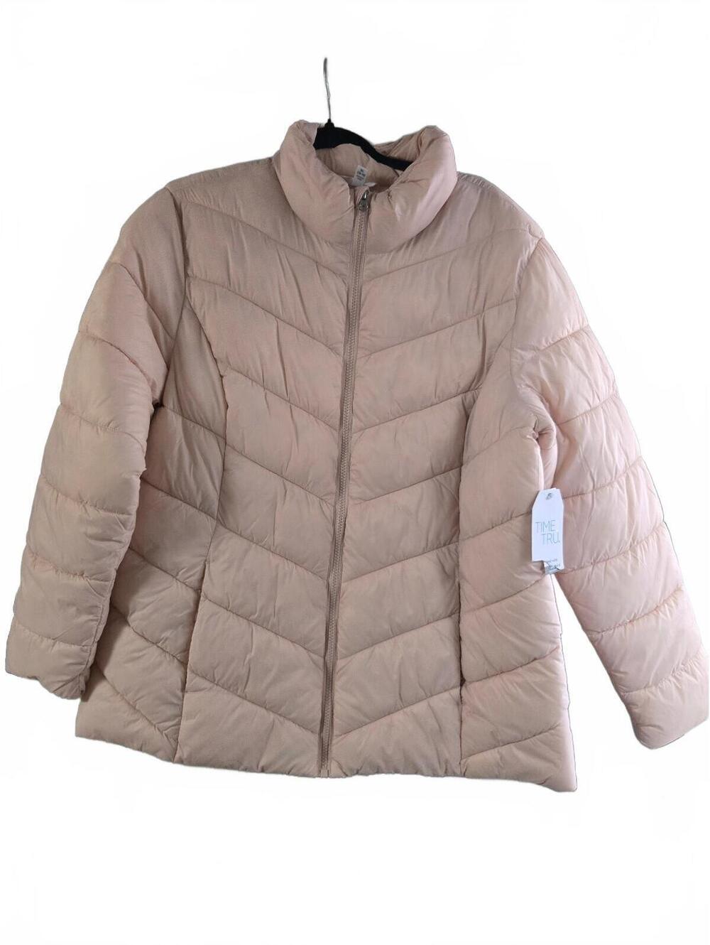 Time and Tru Women's XL Light Pink Puffer Jacket